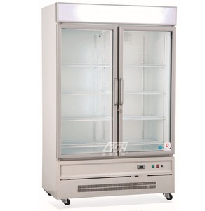 雙開(kāi)門玻璃冷藏保鮮展示柜